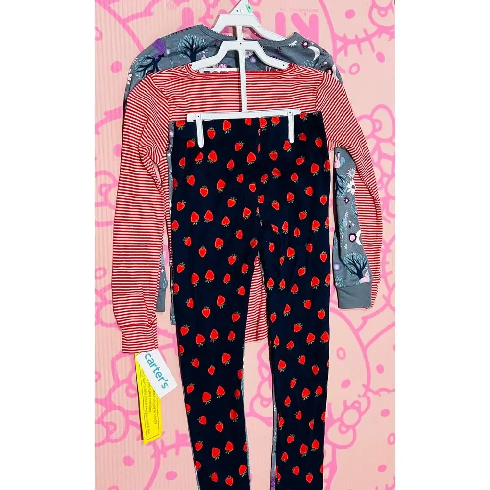 NWT❤️Carter’s Girls 4-Piece Tops & Bottoms Unicorn Pajama Set sz8
